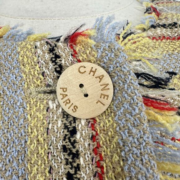 Vintage Y2K Chanel Evening Jacket Wool  Womens FR 44 Old Money Classic - Picture 11 of 16